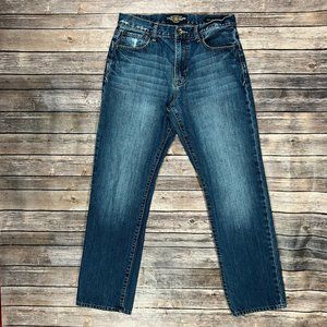 Lucky Brand 329 Classic Straight Jeans 32x32 Mens Blue Denim Pants Cotton
